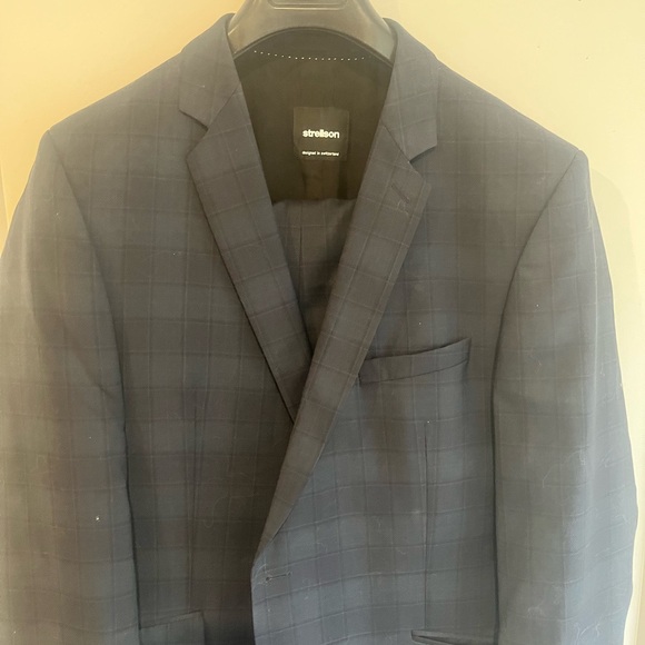 Strellson Dark Blue Checkered Suit - Picture 3 of 4